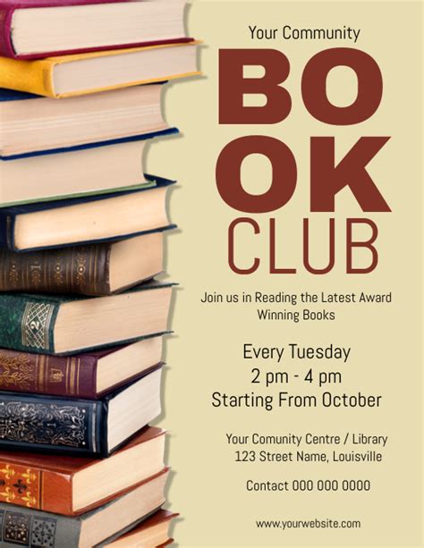 Book Club Flyer Template